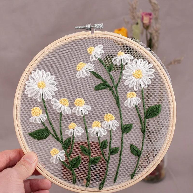 DIY Flowers Plants Pattern Embroidery Set