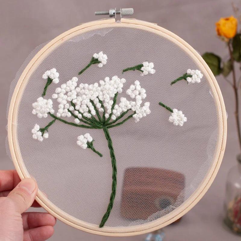 DIY Flowers Plants Pattern Embroidery Set