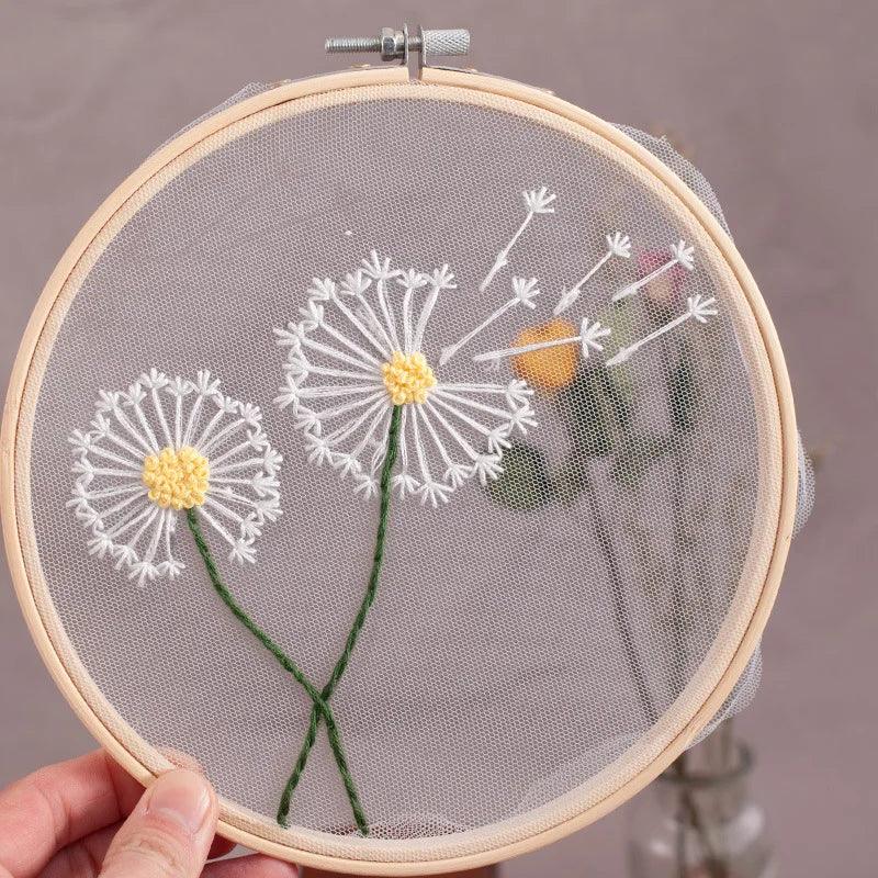 DIY Flowers Plants Pattern Embroidery Set