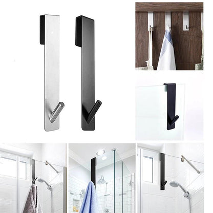 Stainless Steel Over Glass Door Towel Rack