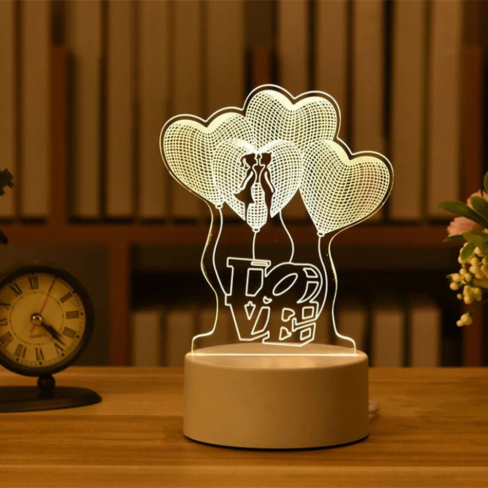 3D Lamp USB LED Night Lamp Christmas Decorations