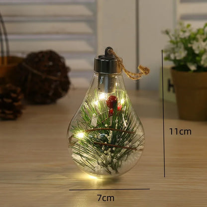 Christmas LED Bulb Shape Glowing Pendant orniment