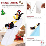 4 FT Lighted Christmas Penguin Slide Scene Decoration