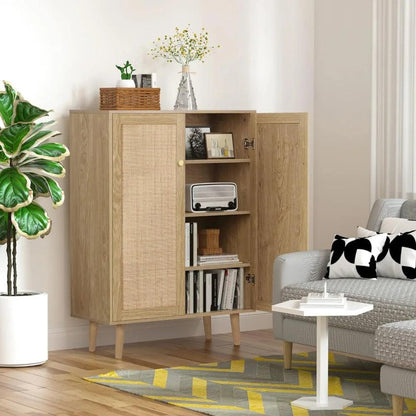 wooden foyer shoe cabinet with Shelves