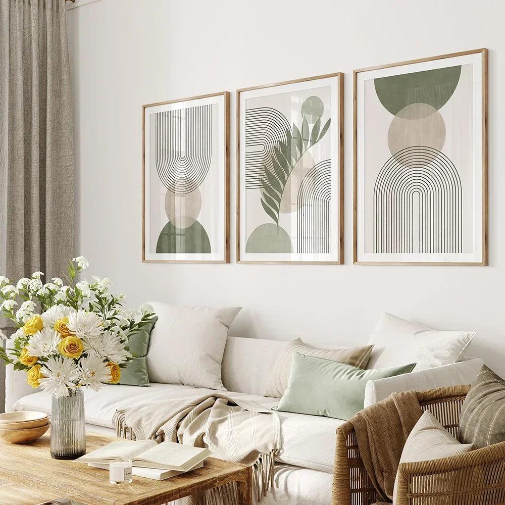 Nordic Sage Green Botanical Posters