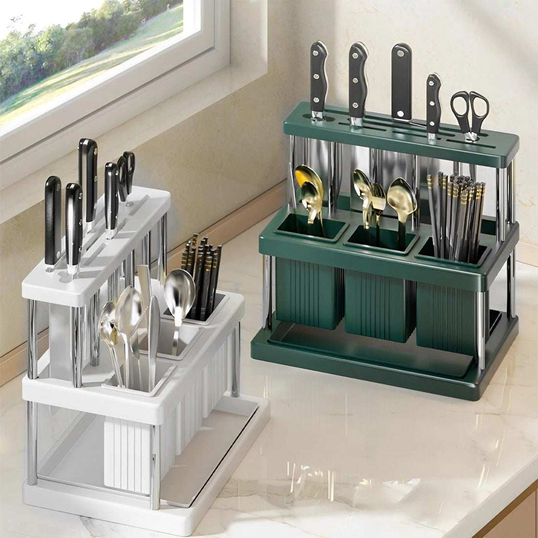 Kitchen Cutlery Holder Rack