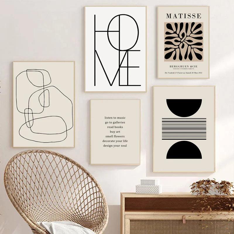 Bohemia Line Poster Geometric Canvas