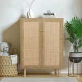 wooden foyer shoe cabinet with Shelves