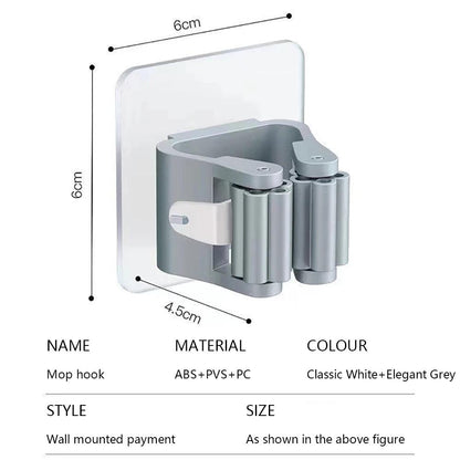 Self-adhesive Mop and broom Holder Rack