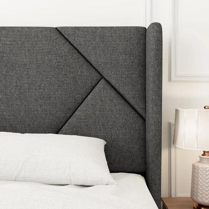 Queen Modern Bed Frame with Wingback