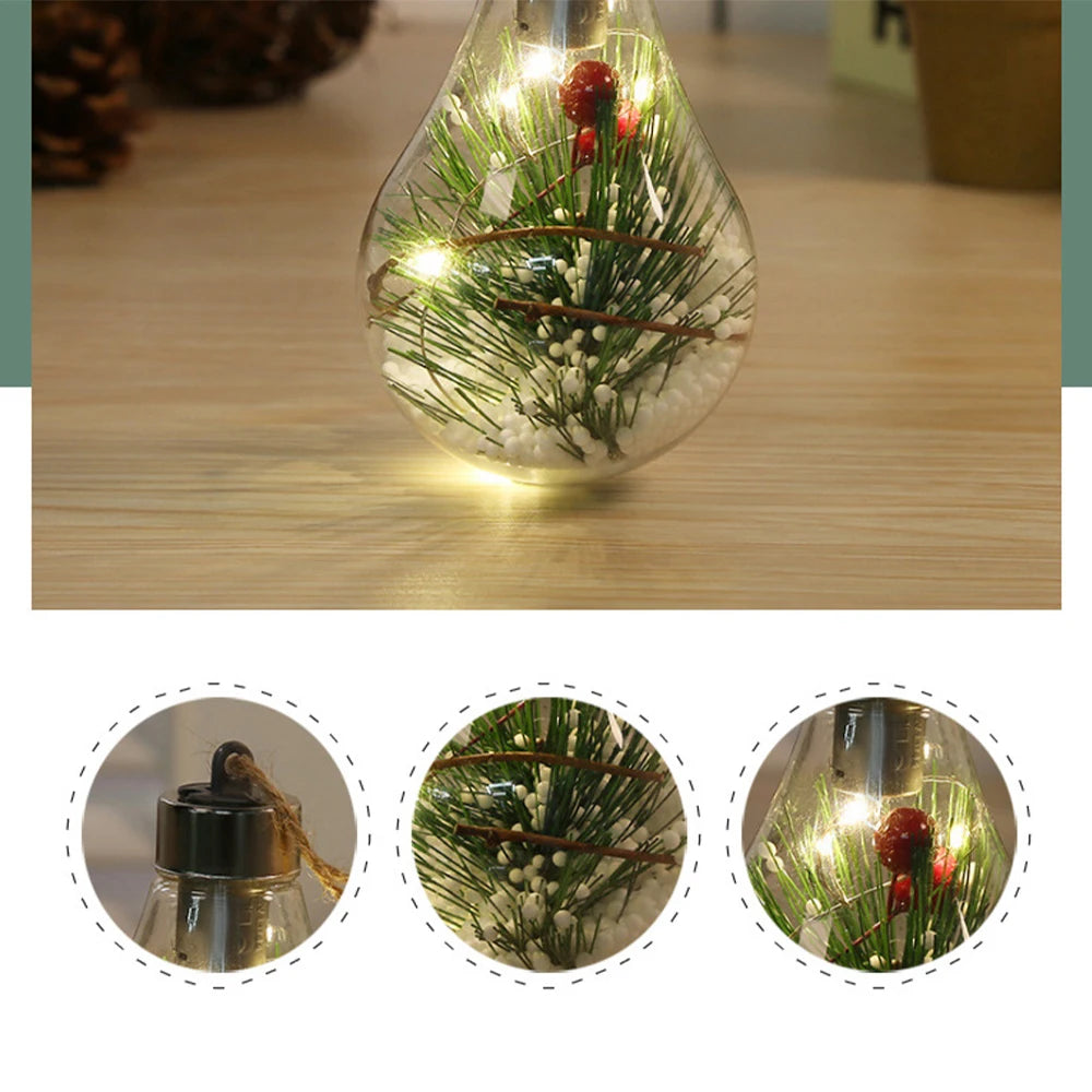 Christmas LED Bulb Shape Glowing Pendant orniment