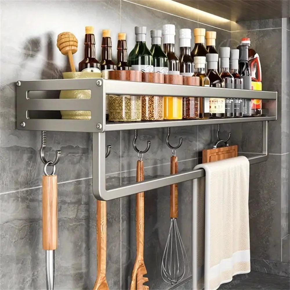 Aluminum Wall-Mounted Spice Rack