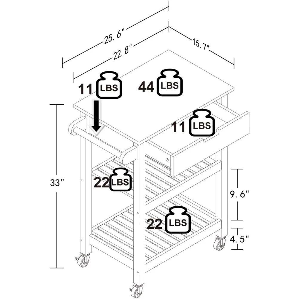 Cabinet Kitchen Cart 24“