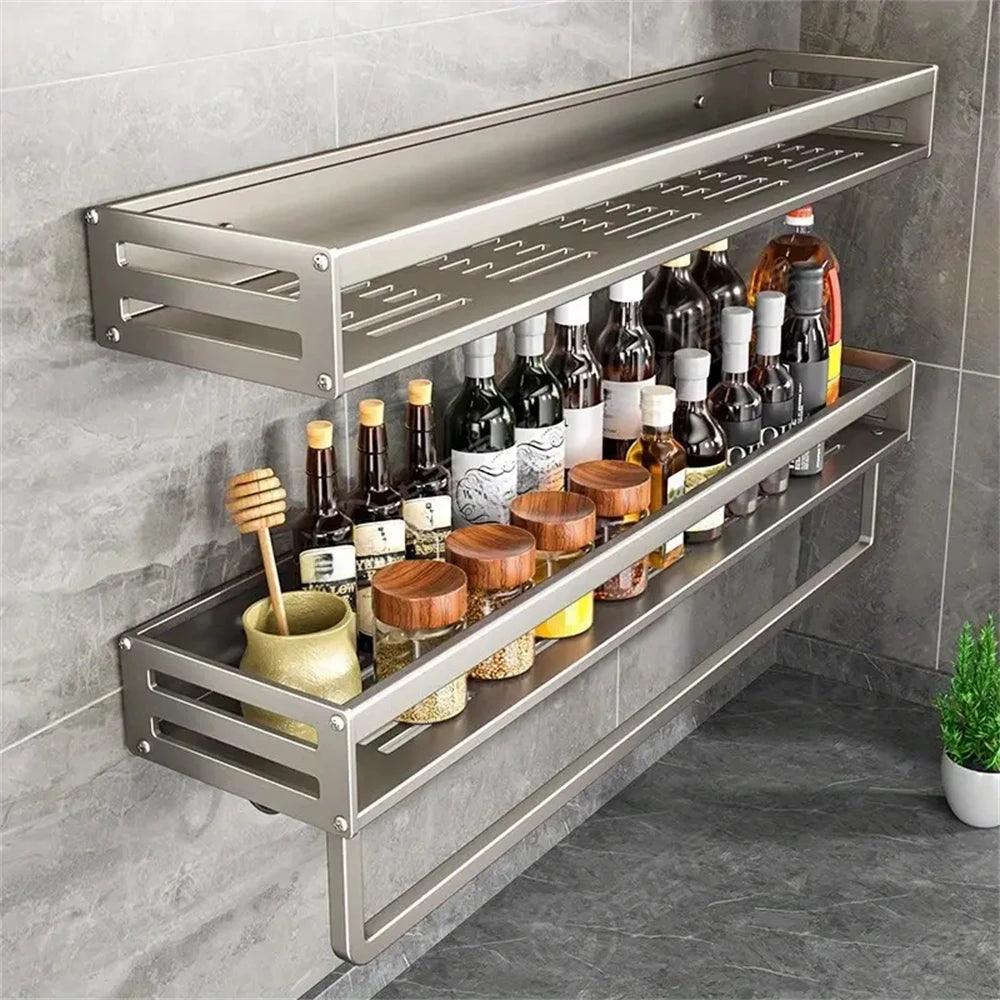 Aluminum Wall-Mounted Spice Rack