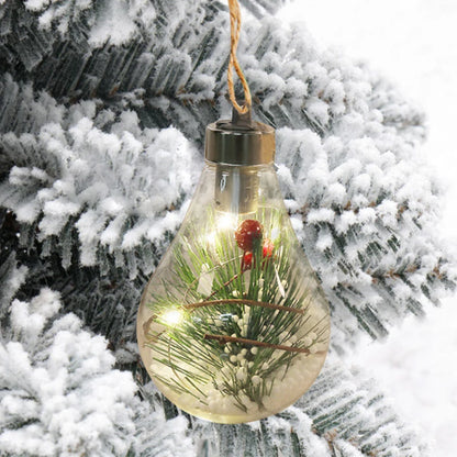 Christmas LED Bulb Shape Glowing Pendant orniment