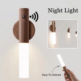 Magnetic Wall Lamp LED Wood Night Light