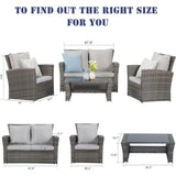 Wicker Conversation Set for Porch Deck