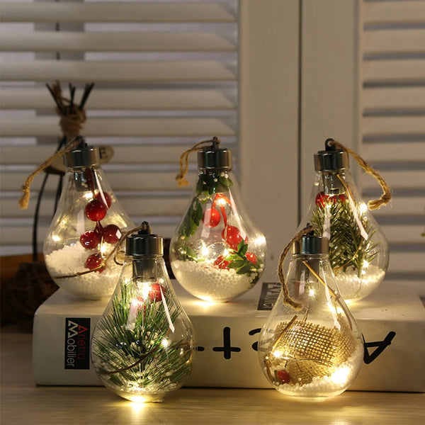 Christmas LED Bulb Shape Glowing Pendant orniment