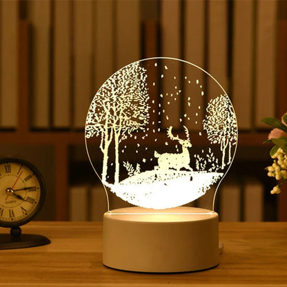 3D Lamp USB LED Night Lamp Christmas Decorations