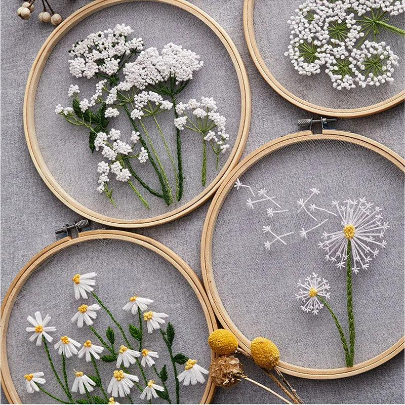 DIY Flowers Plants Pattern Embroidery Set