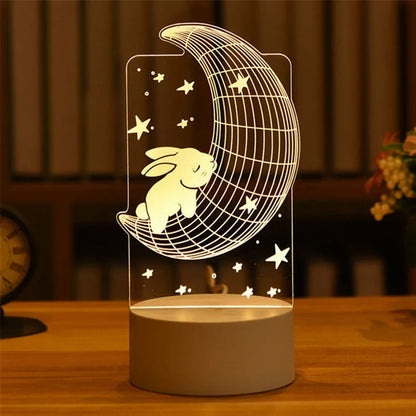 3D Lamp USB LED Night Lamp Christmas Decorations