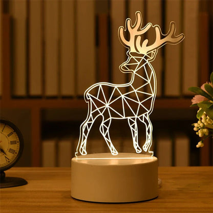 3D Lamp USB LED Night Lamp Christmas Decorations